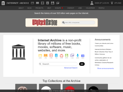 «Internet Archive» — архив интернета