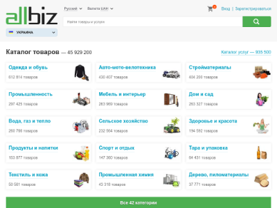 «All.biz: Украина» — международный центр Интернет-торгов